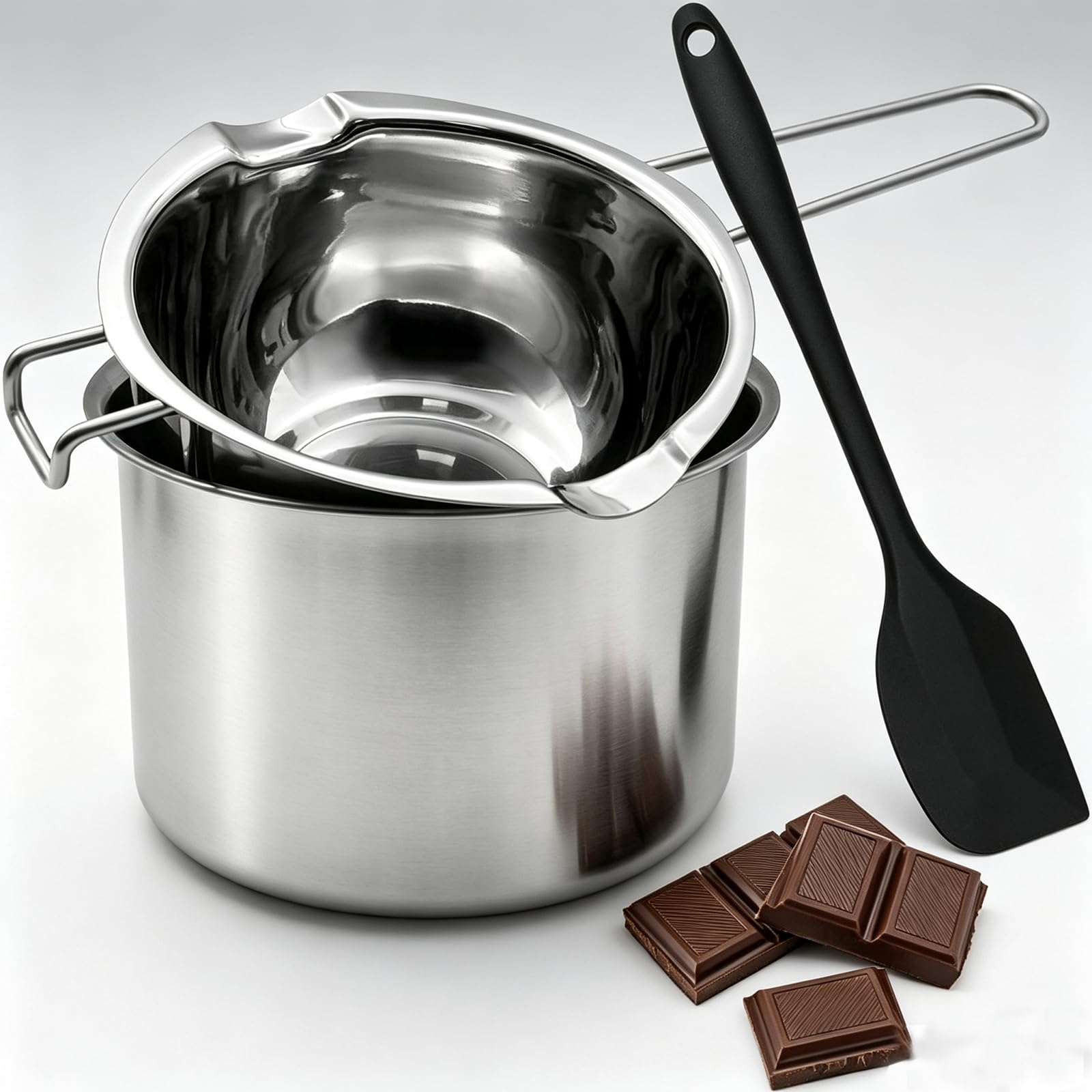 Zalaxt Double Boiler Set - Stainless Steel Melting Pots -1