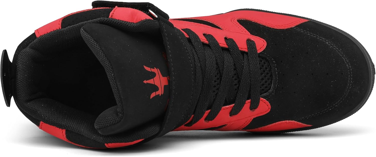 FZUU Men's Fashion High Top Leather Street Sneakers Sports Casual Shoes - Image 3