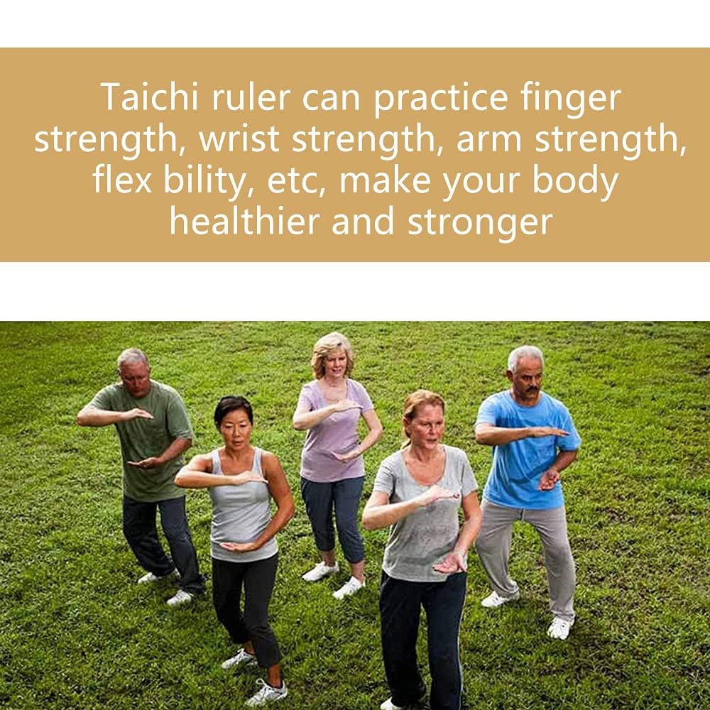 Taiji Kungfu Bang, Bastone Tradizionale Cinese for Tai Chi, in Legno massello, 33x4,5 cm, for Esercizi di Arti Marziali Tai Chi Qigong