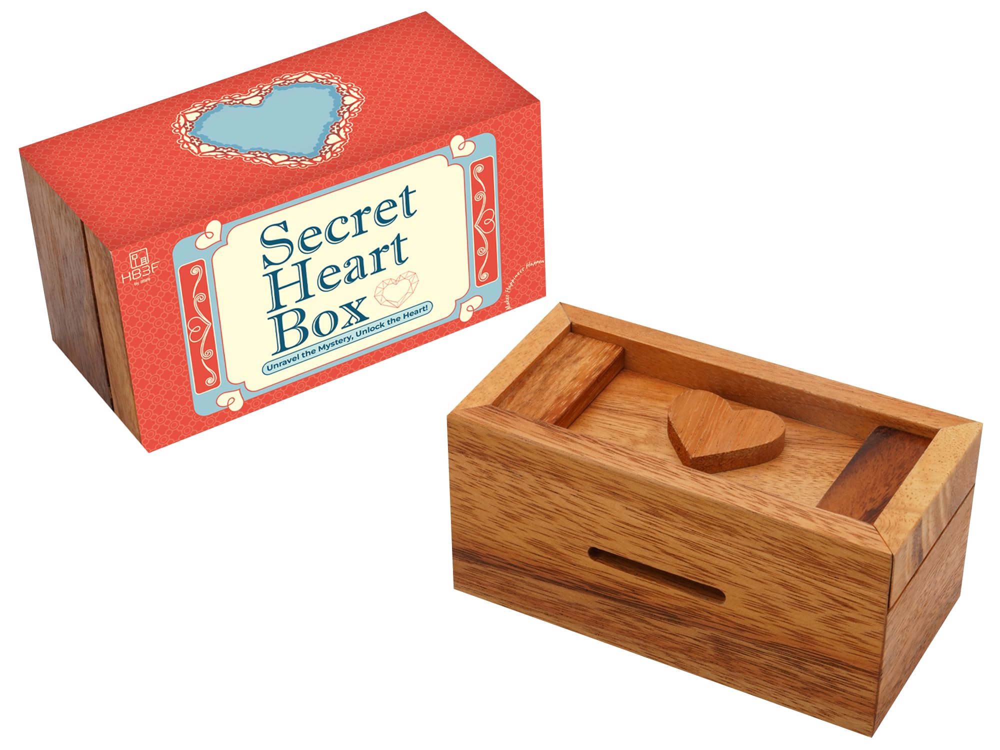 Amazon.com: BSIRI Secret Heart Box Brain Teaser Wooden Puzzle