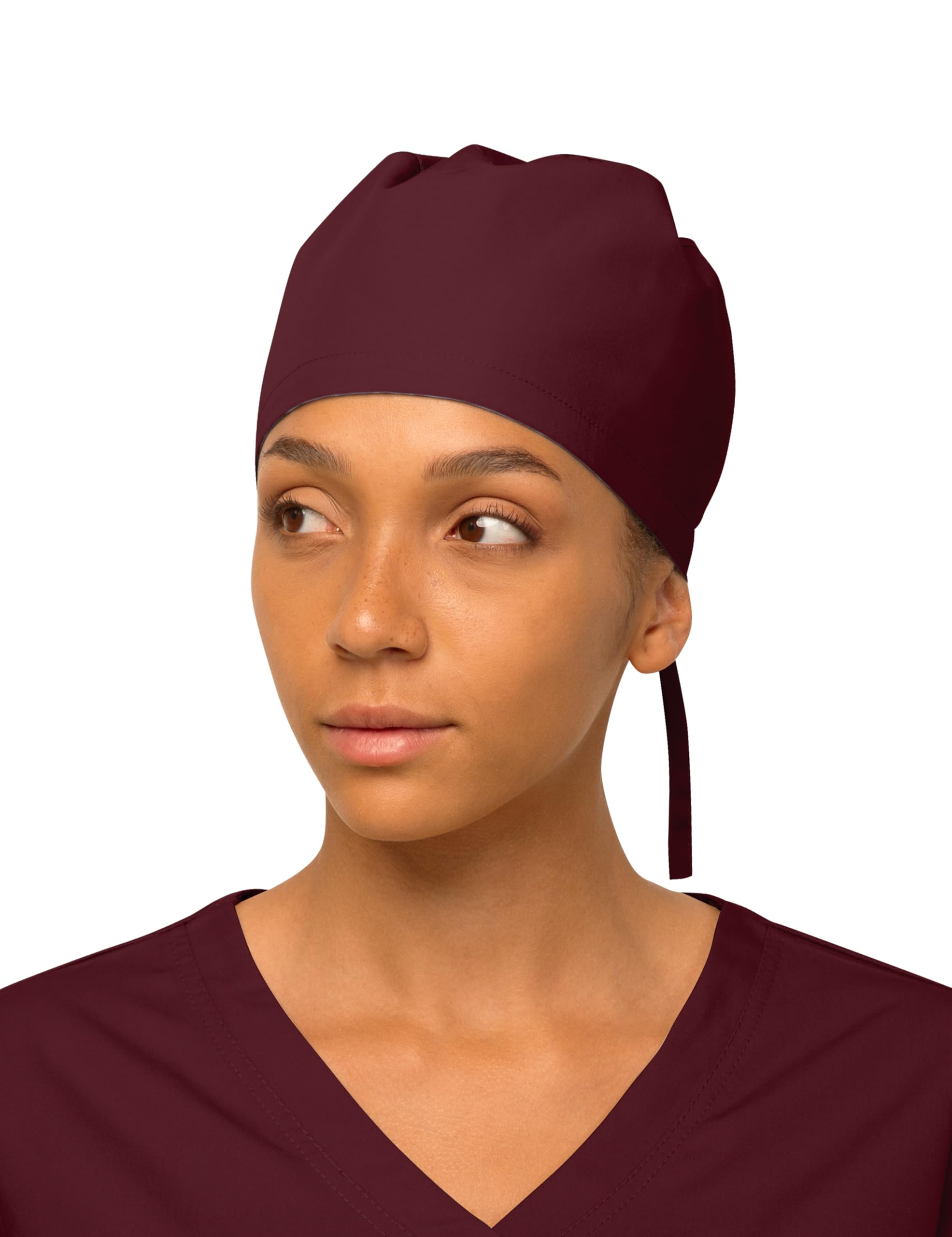 Women’s Working Scrub Cap with Adjustable Elastic Tie-Back – Lightweight, Washable Nursing Cap with Built-in Sweatband