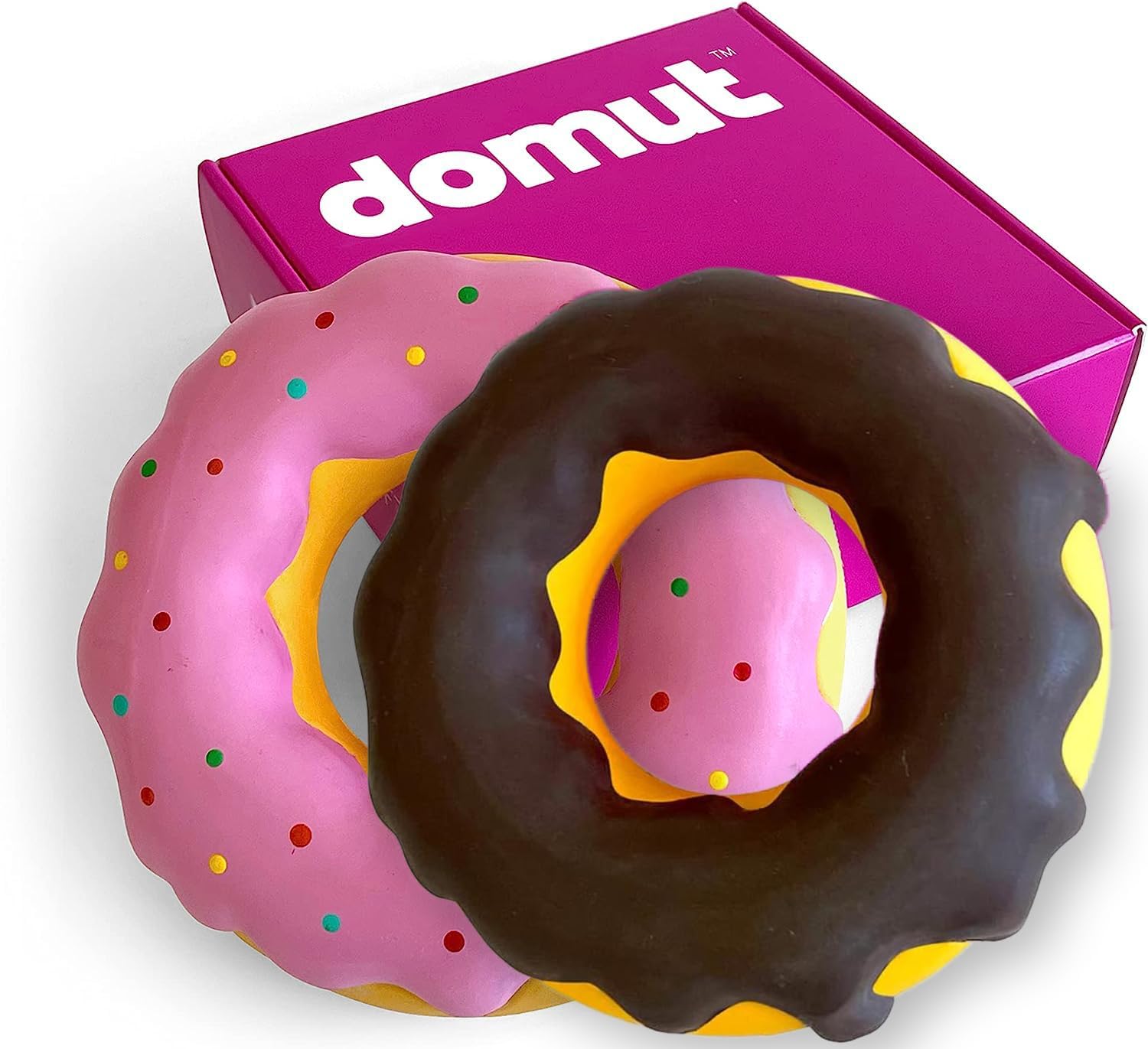 2X Domut Bundle (Pink + Brown) Donut Dog Toys Dog Toys