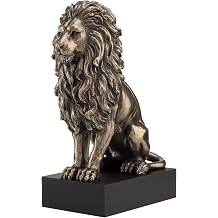 Veronese Design 8 7/8  n  Aslan Plith Heykel Koleksiyonluk Heykelcik  zerinde Oturan