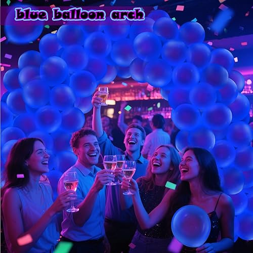 Miniatura 8 de 80 globos de neón UV, globos de fiesta de neón que brillan en la oscuridad, globos de luz negra UV que brillan en la oscuridad para decoraciones de