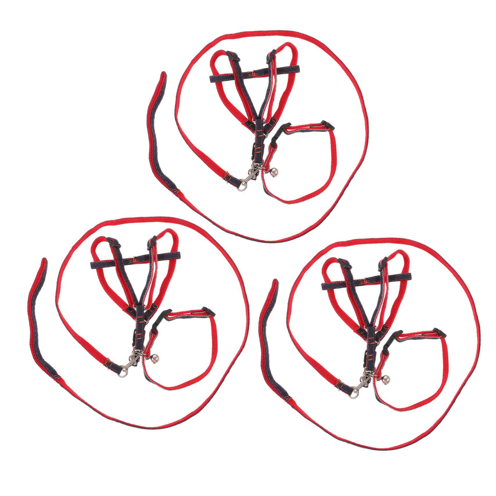 Mikikit 3pcs Pet Traction Rope for Dogs and Cats Hauling Cable with Collar and Leash for Daily Walks and Outdoor Adventures