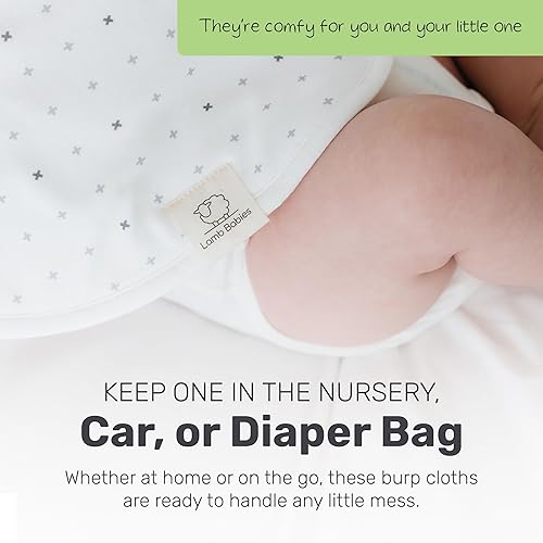 Miniatura 6 de Posh Baby Cotton Burp Cloths, Absorbent, Lightweight, and Gentle Cotton for Mess-Free Moments, Baby Burp Cloths for Boys and Girls An Essential