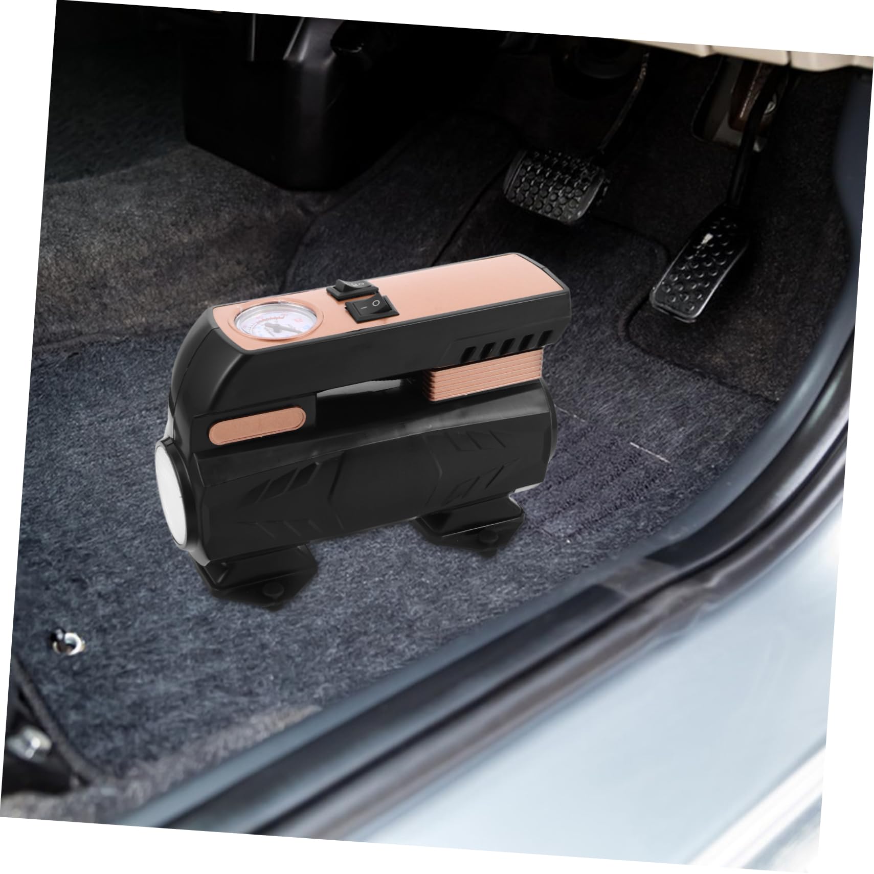 ULTECHNOVO Compresseur à Air Portable 12v pour Voiture, Gonflage Automatique, Usage Polyvalent, pour Vélo et Matelas Gonflables, en Abs, Secours