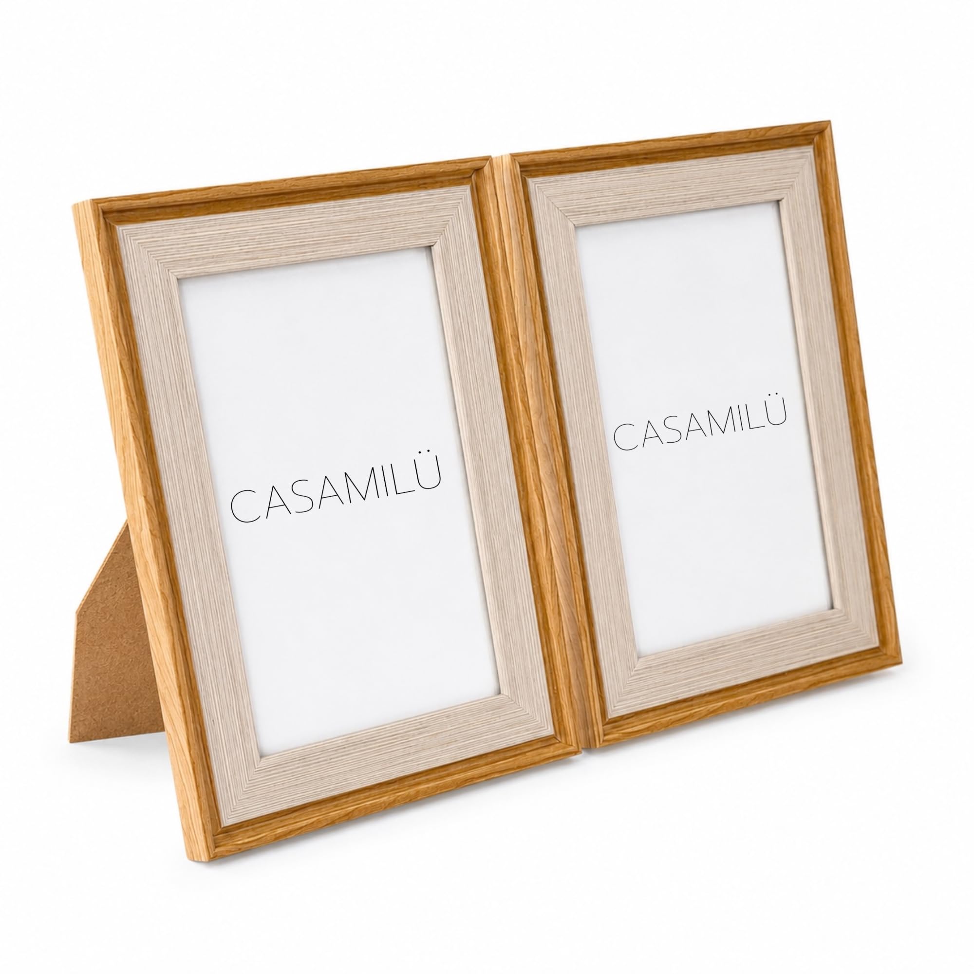 Kit 2 Porta Retrato Madeira 15x20 com Vidro CASAMILU Make Clear MM | Madeira MDF Premium