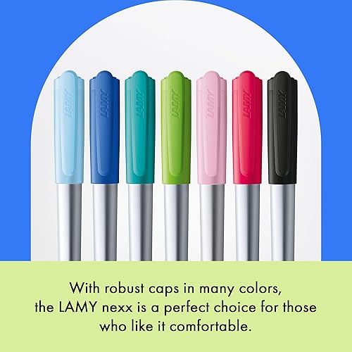 Miniatura 6 de LAMY nexx rose - Pluma estilográfica con empuñadura antideslizante y punta de acero pulido en talla M - cuerpo triangular de aluminio - incluyendo