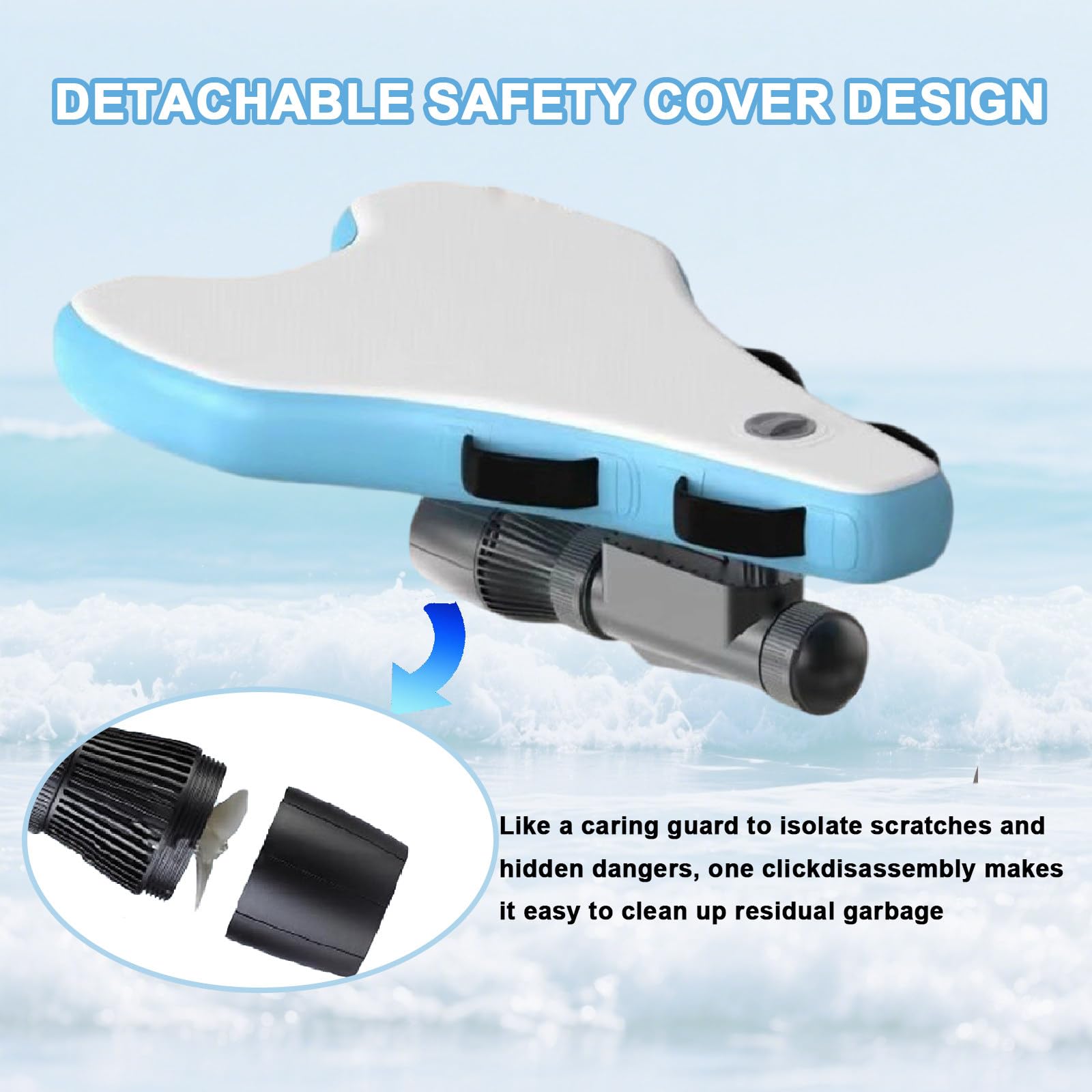 Kit 2 En 1 De Scooter Submarino Y Bodyboard / Propulsor Sin Escobillas De 500 W, 3-10 Km/H (1,87-6,2 Mph), Batería De 10000 Mah, 9 Marchas, Para Paddle Surf, Snorkel Y Natación Bodyboard+Thruster