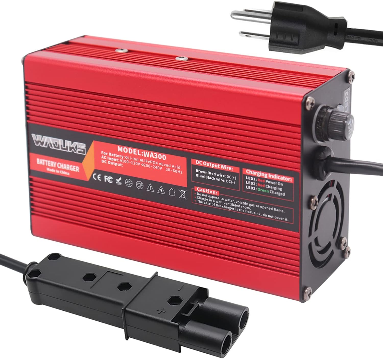 48 Volt 5 AMP Battery Charger for Yamaha Golf Cart Yamaha G19 G22 with 2 Pin Plug