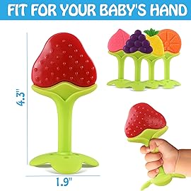 Teething Toys (5 Pack) - Tinabless Infant Teething Keys Set, BPA-Free, Natural Organic Freezer Safe for Infants and Toddlers, Silicone Baby Teethers