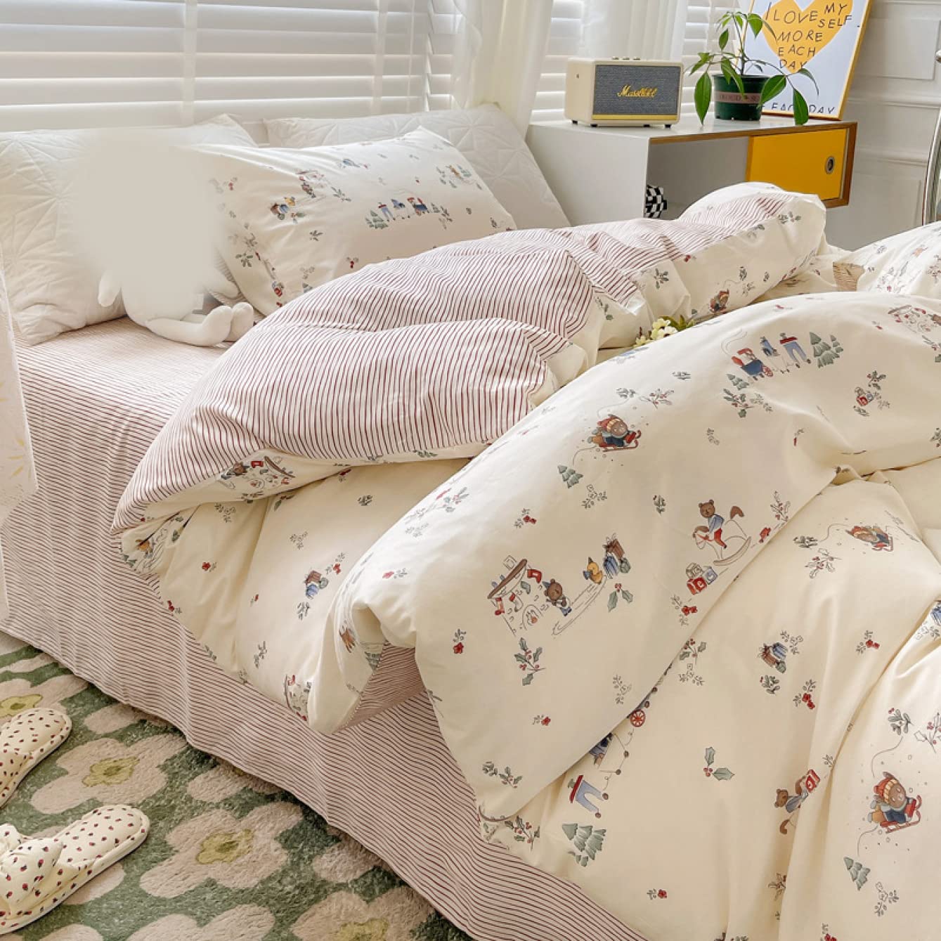 Amazon｜[tqqem] 布団カバー ダブル 2.0mA 4点セット 寝具カバーセット