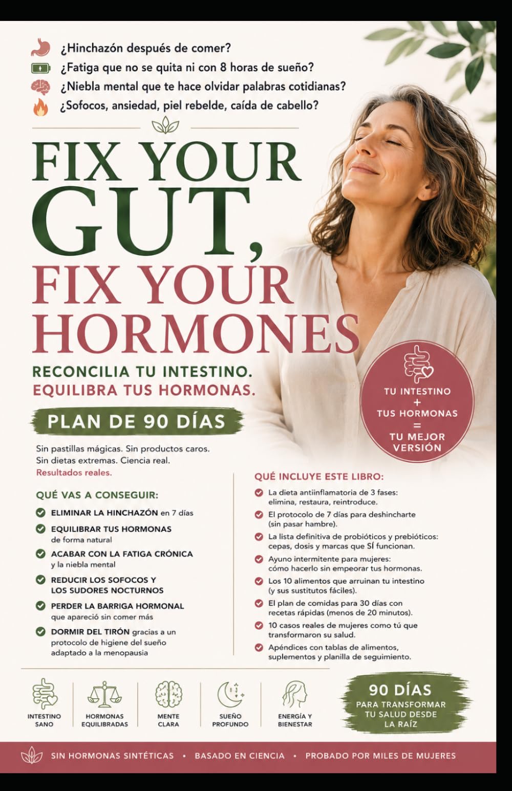 FIX YOUR GUT, FIX YOUR HORMONES: La guía definitiva de 90 días para sanar tu intestino, equilibrar tus hormonas y eliminar la hinchazón, la fatiga y la niebla mental