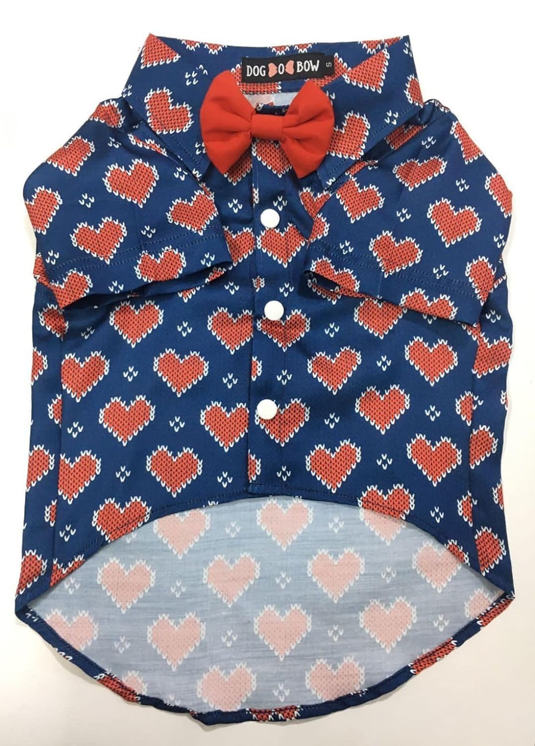 DOG-O-BOWDOG-O-BOW Hearty Blues Shirt (Valentines Shirt for Dogs and Cats) (XXL)