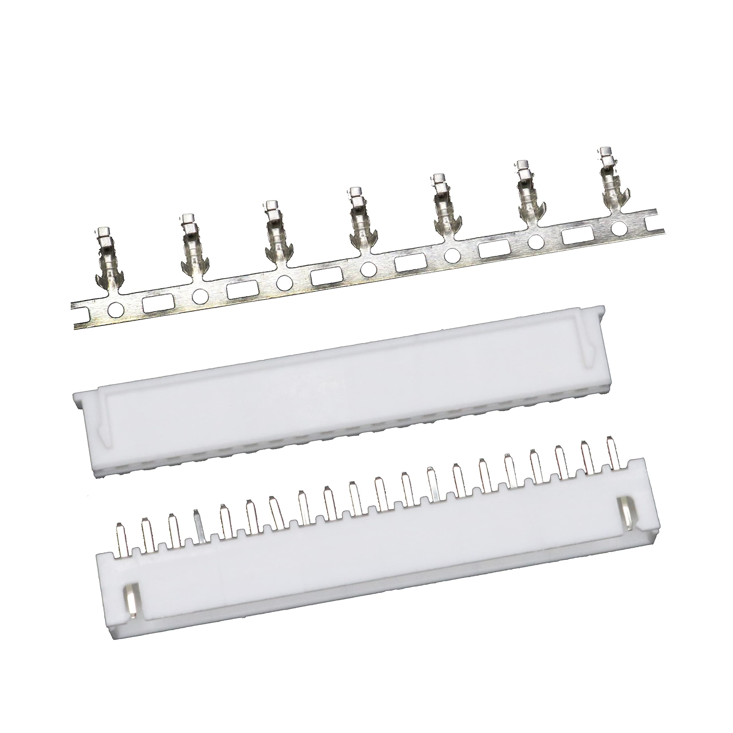 XH 2.5mm 20-pin Board-to-Wire Crimp Connector Plug + PCB Socket + Crimps, Pack of 50 Compatible With JST XH