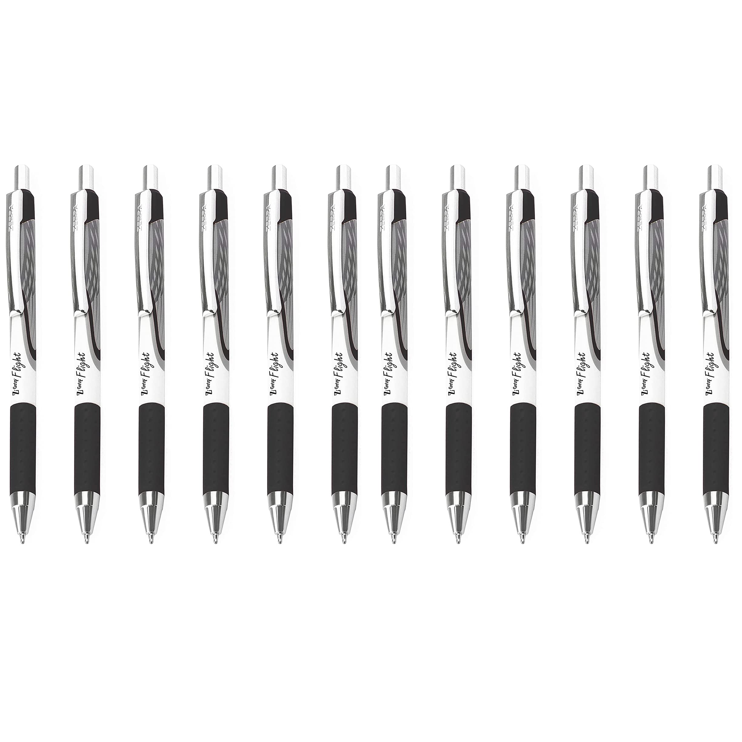 Zebra Z-Grip Flight Ball Pen Medium Black Ref 01373 [Pack 12]