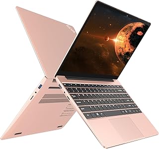 Ruzava/Aocwei 14" Laptop 6GB DDR4 256GB SSD Intel N4020(Up to 2.8Ghz) 2-Core Win 11 Notebook 1920x1080 FHD Dual WiFi BT 4.2 Support 512GB TF&1TB SSD Expand with Wireless Mouse for Work Study-Gold