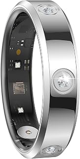 Smart Ring Ultra Narrow Heart Rate Monitor Comfortable Sleep Ring Health Fitness Tracker Pedometer Step Counter Calories Waterproof Ladies Smart Rings for Women Men Anillo Inteligente
