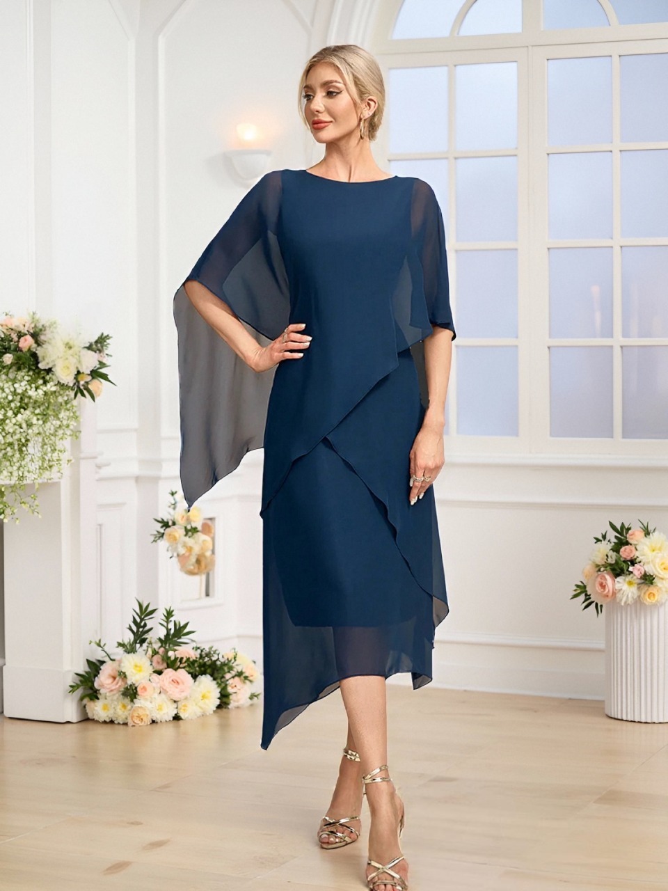 Amazon.com: Lvloet Aqua Blue Petite Mother of The Bride Dresses