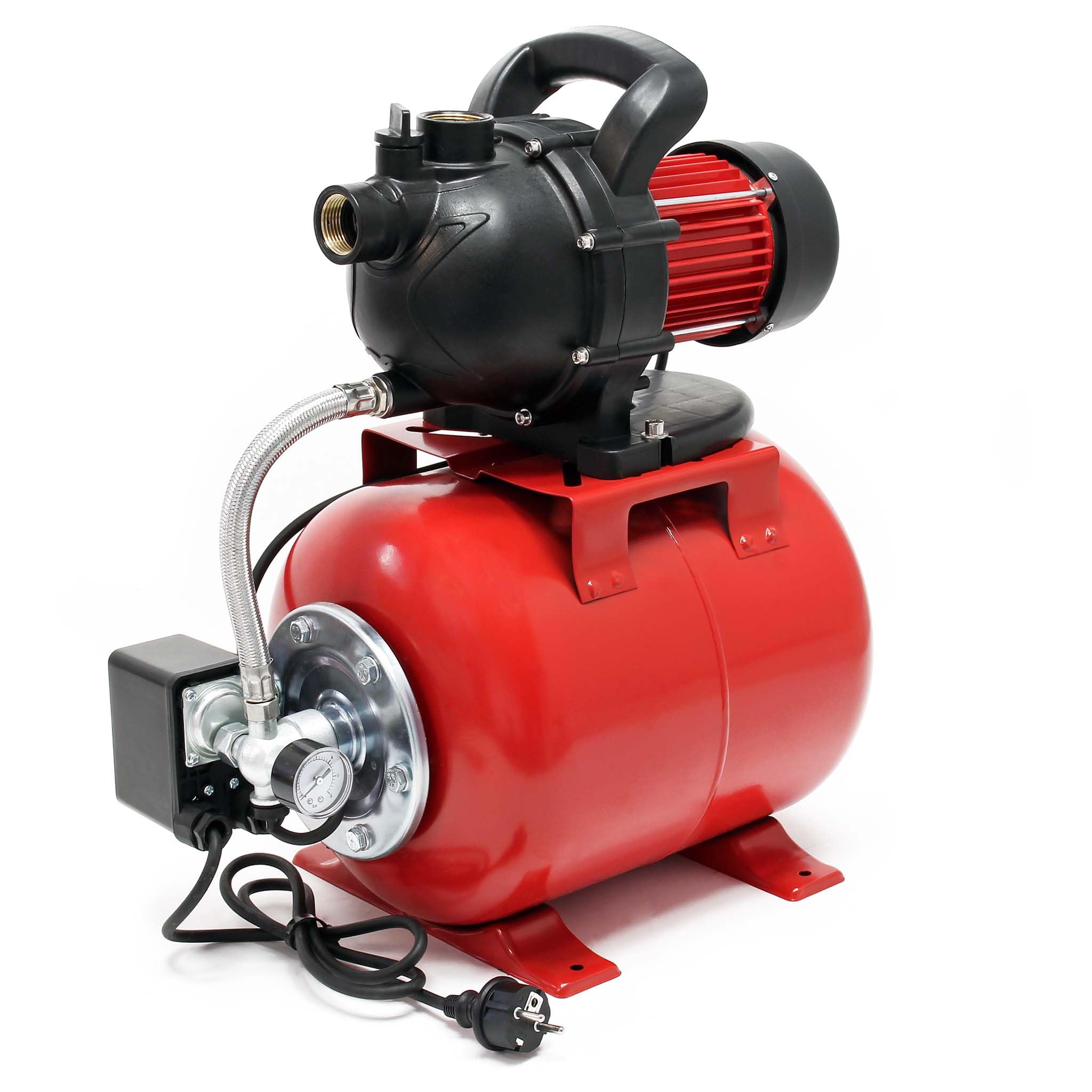 Wiltec pompa ogrodowa 1000W 3500l/h z wyłącznikiem ciśnieniowym i manometrem pompa wodna zbiornik ciśnieniowy zbiornik ciśnieniowy pompa irygacyjna pompa wody użytkowej pompa wody deszczowej wodociągi