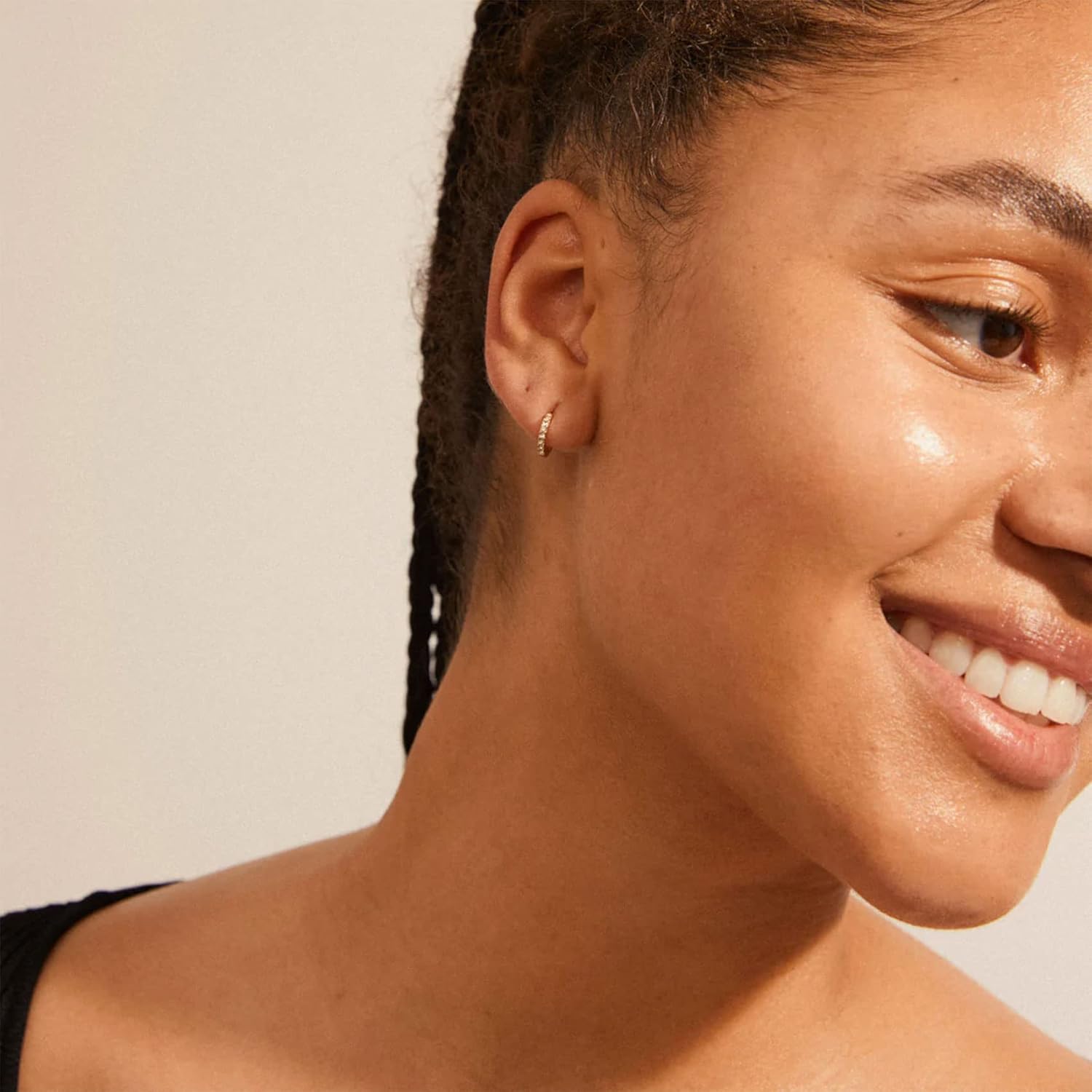 PABBEU Gold Hoop Earrings for Women Sterling Silver Post Small Gold Hoop Earrings 14k Real Gold Tiny Hypoallergenic Small Hoop Earrings Set for Women Men 13/15 /20mm - Image 7