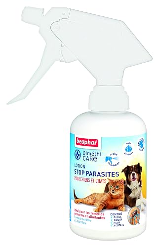 Beaphar Dimethicare Spray Antiparasitario Perros y Gatos, Anti Pulgas, Garrapatas, Piojos, Flebotomo
