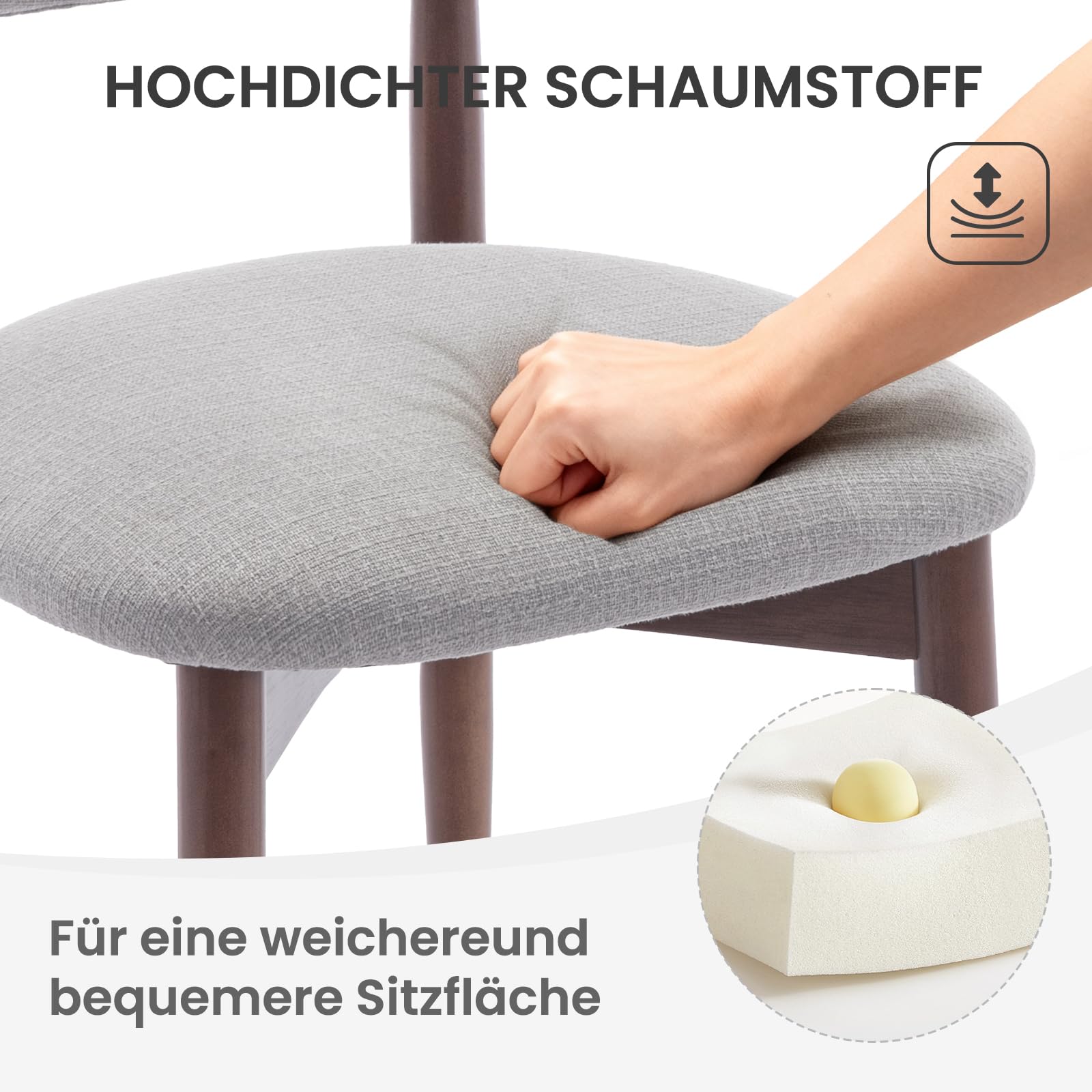 Colamy Küchenstuhl Esszimmerstühle 6er Set – Bild 2