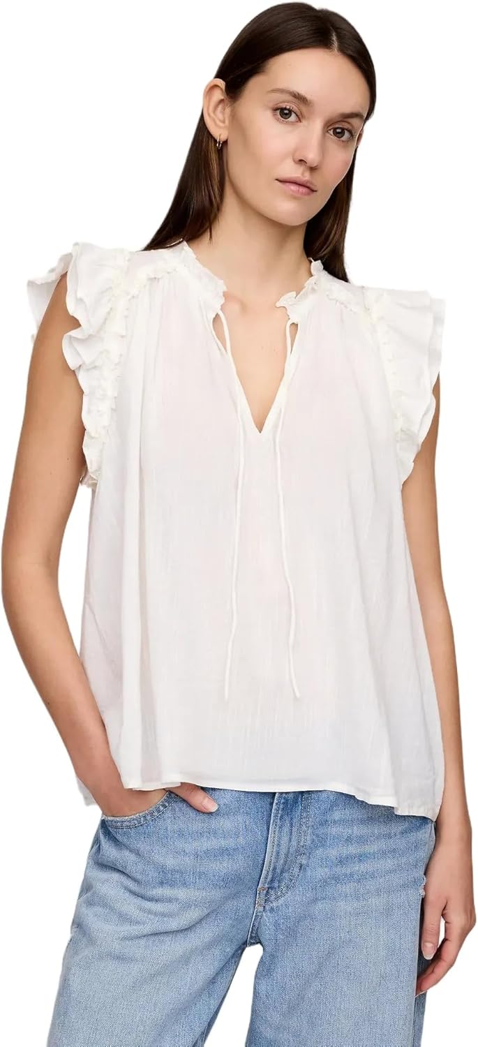 Gap Womens Ruffle Woven Top