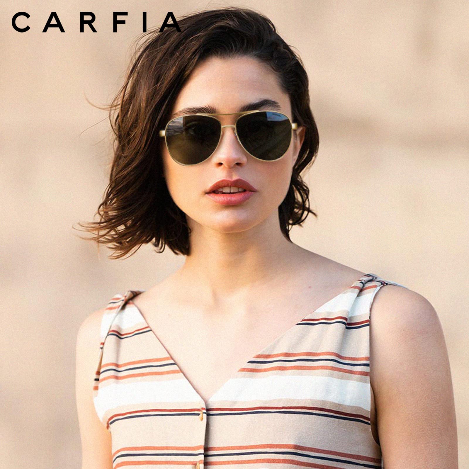 CARFIA Retro polaryzacyjne damskie męskie okulary przeciwsłoneczne UV400 ochrona na zewnątrz jazda sport z metalową ramą, X: Srebrna Ramka Gradient Szary Soczewka, 1
