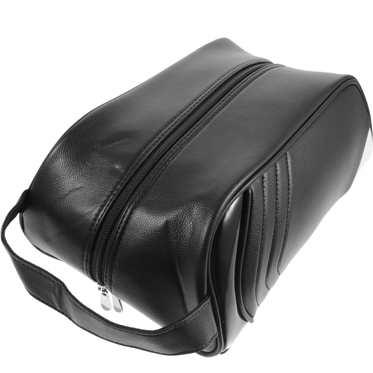 Borsa per Scarpe Nera in Cuoio, Pieghevole, Riutilizzabile