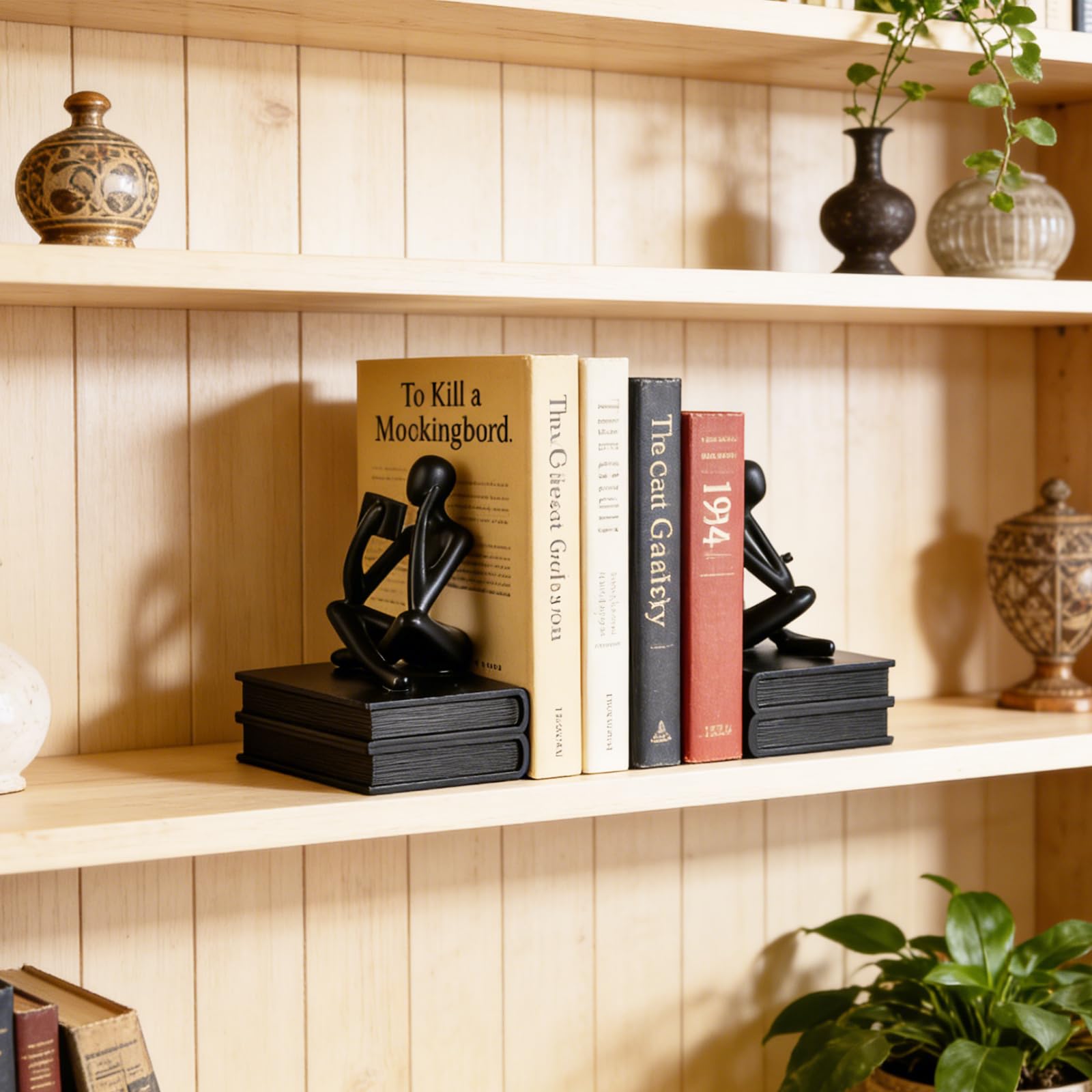 Fermalibri da lettura, regali per gli amanti dei libri, decorazione per scaffali per lettori, laureati, studenti e insegnanti, decorazione per la casa della scultura per scaffali, scrivania, ufficio e