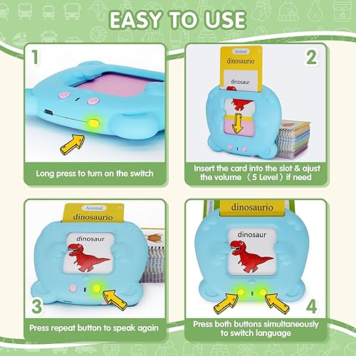 Miniatura 9 de Tarjetas flash parlantes españolas para niños pequeños y tubos pop robot juguete Navidad rellenos de calcetines