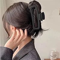 Vista 3 de Pinzas para el Cabello de 5 Pulgadas Irrompibles Negras XL Grandes Cuadradas Rectangulares Clip Clamp para Cabello Grueso Rizado Largo Mujeres