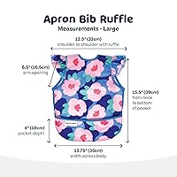Vista 5 de Tiny Twinkle - Babero a prueba de desorden para bebé para niñas Babero impermeable para niños pequeños para comer Delantal para bebé