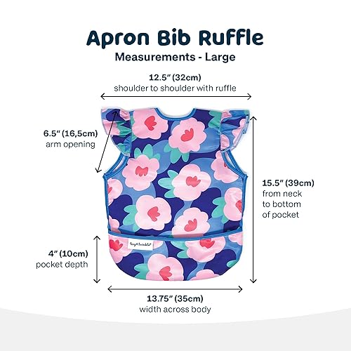 Miniatura 5 de Tiny Twinkle - Babero a prueba de desorden para bebé para niñas Babero impermeable para niños pequeños para comer Delantal para bebé