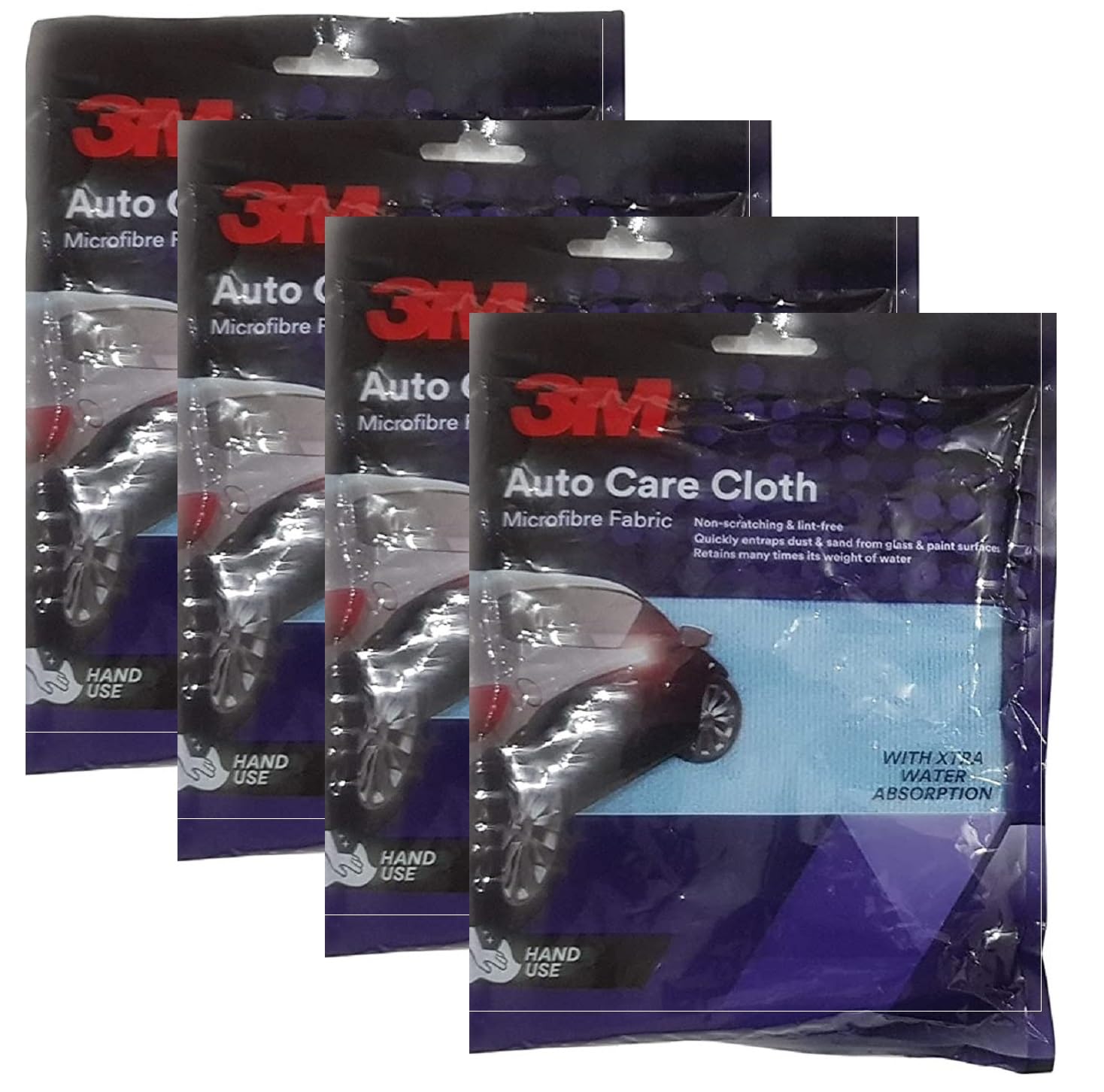3M Auto Care Microfiber Fabric Cloth, Non Scratching and Lint Free (40X40cm Each, Blue, Pack of 4) (B07GNF3QRW) Amazon Price History, Amazon Price Tracker