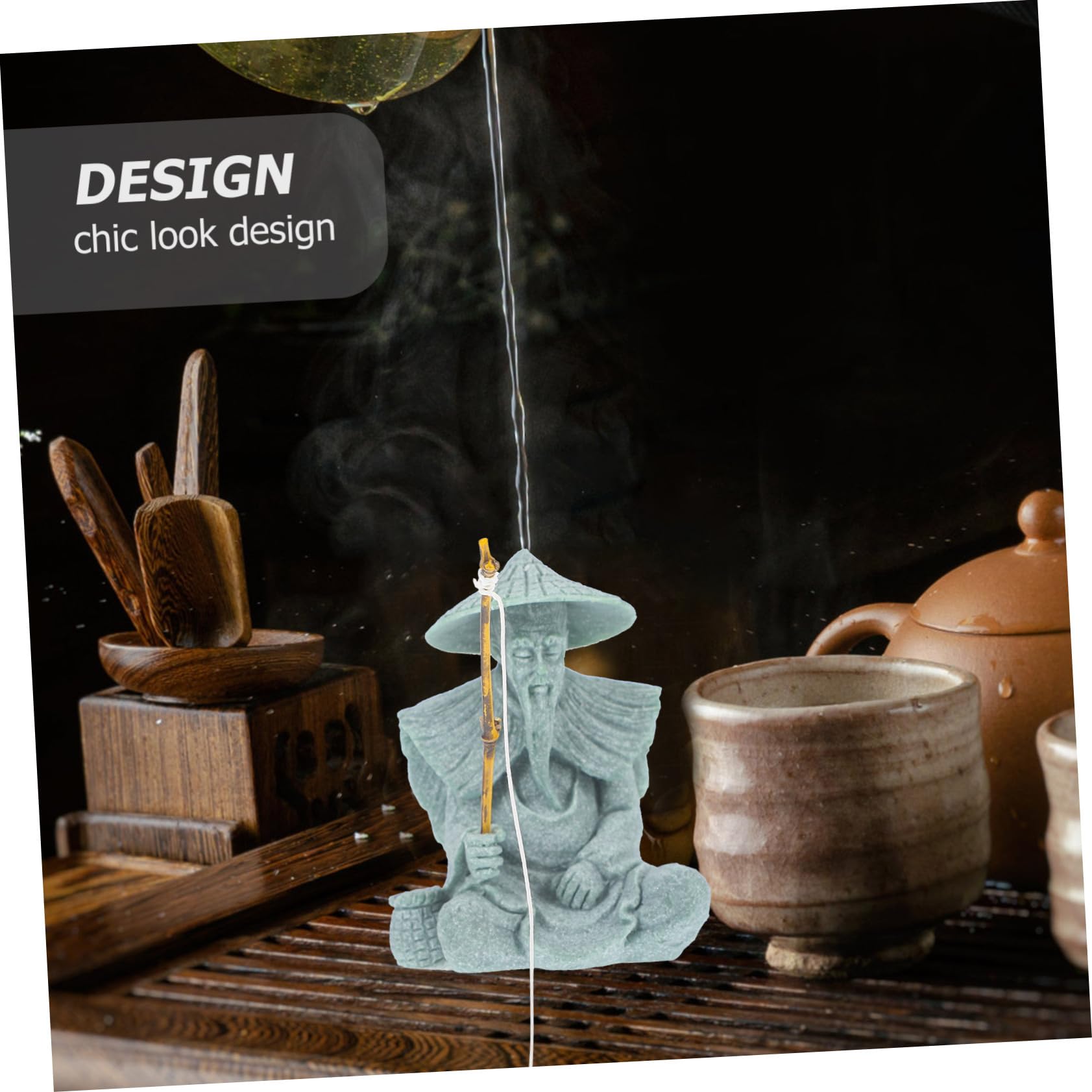 Zerodeko 4 Pezzi Rockery Fish Tank Toy Aquarium Decor Seduto Pesca Figura Spiaggia Pescatori Piccolo Robot Ad Aria Figurine Acqua Animale Bonsai Pesci Acquari