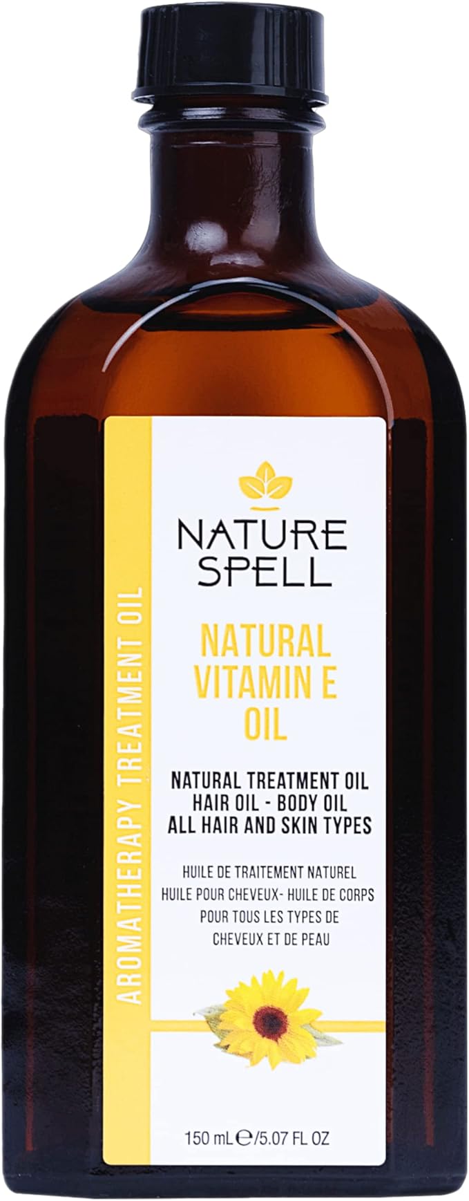 Nature Spell Vitamin E Oil for Hair & Skin 150ml Treatment Hair Oil for Dry Damaged Hair