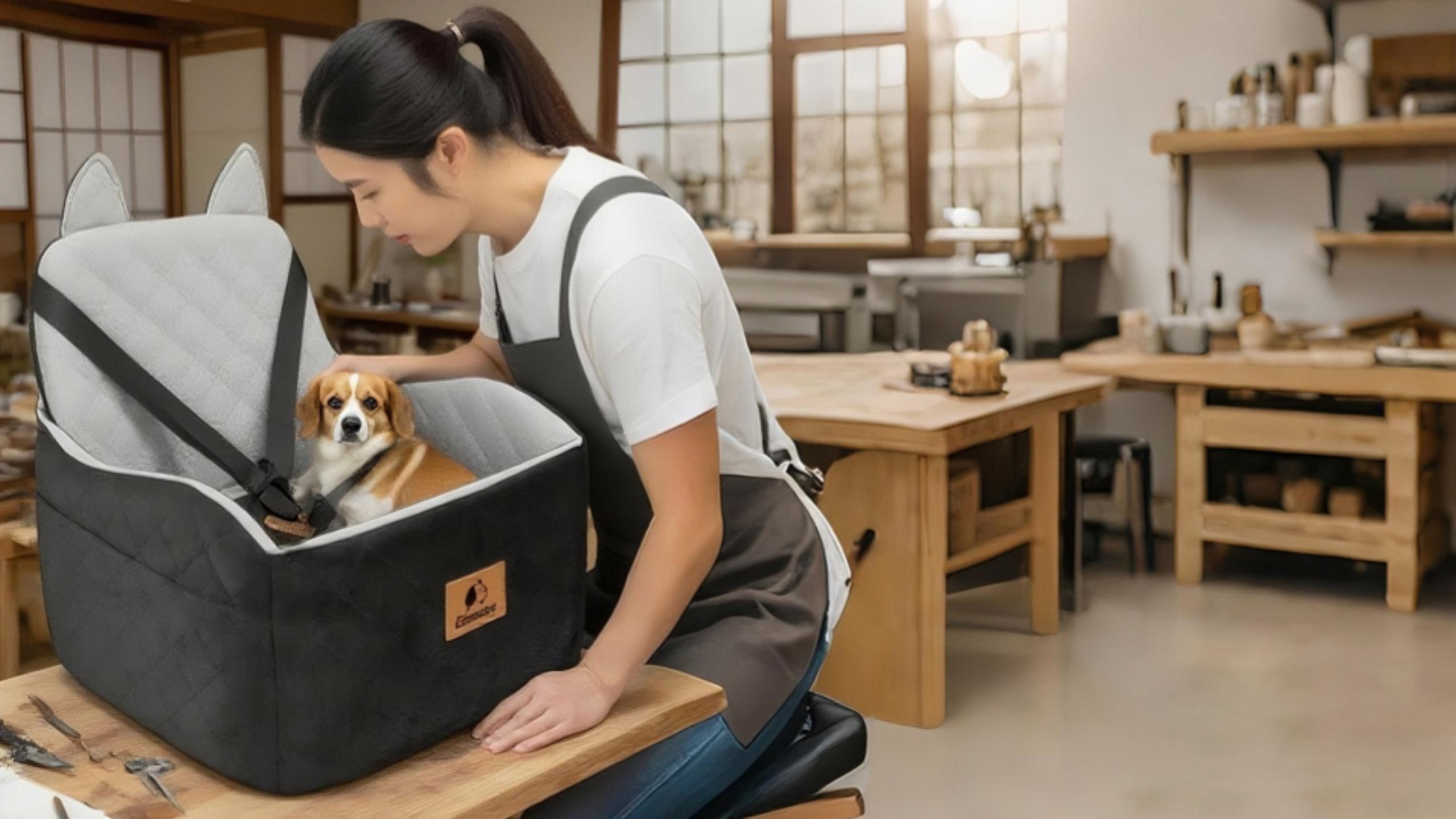 6" Elevated Dog Booster Seat for Small & Medium Dogs up to 35 lbs – Memory Foam Car Bed with Washable Cover for Calmer Rides, Better Window View & Easy Cleaning - image 8