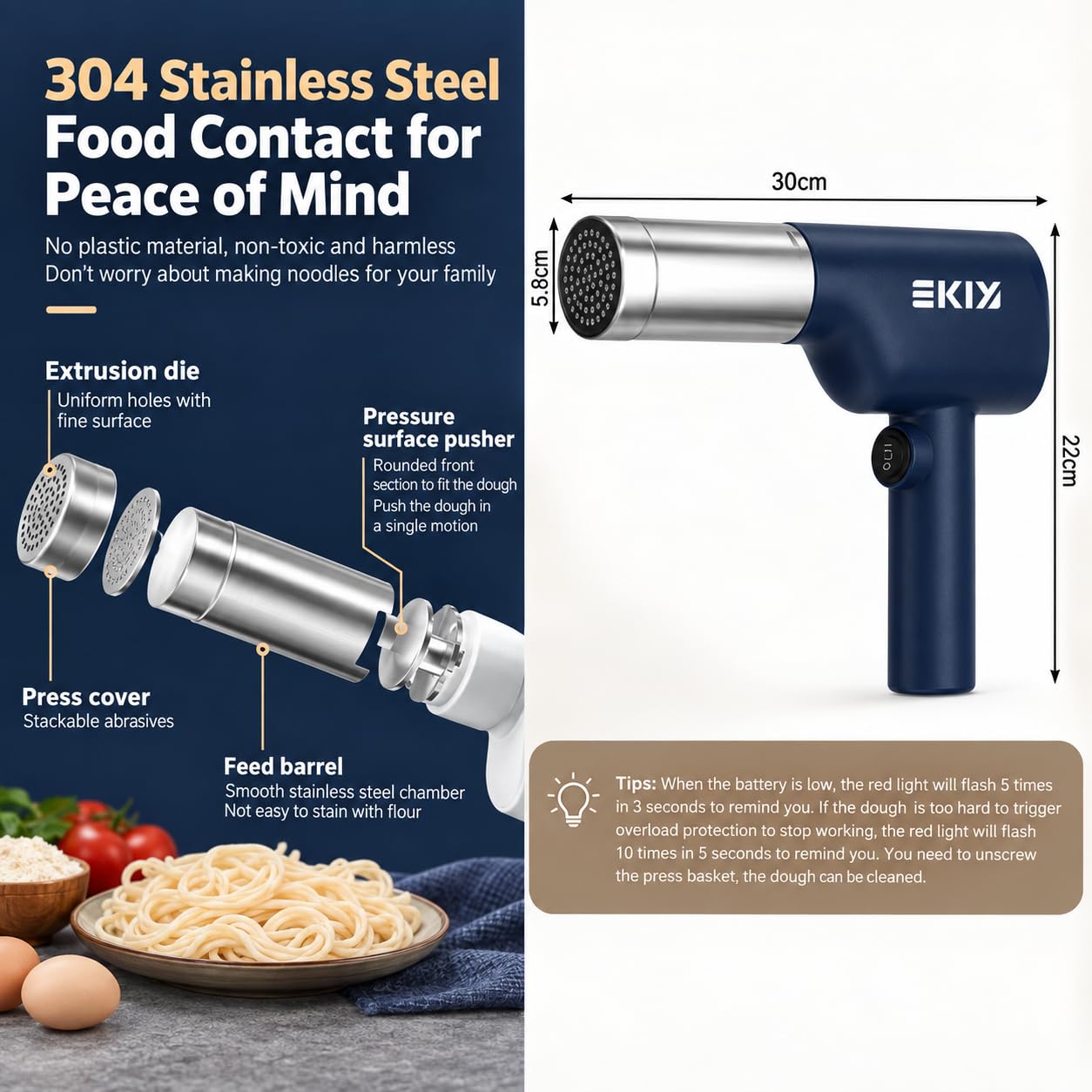 EKIY Electric Noodle Press - Make Idiyappam & More! -7
