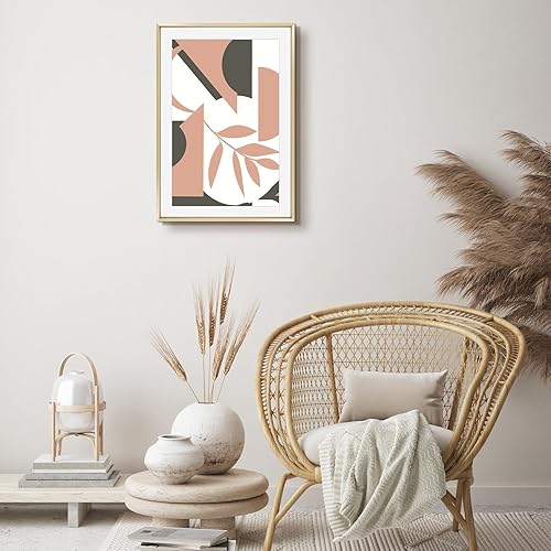 Vista 240 de Frametory - Colección de marcos de metal para fotos, marco de aluminio para fotos con alfombrilla de color marfil y cristal real Dorado