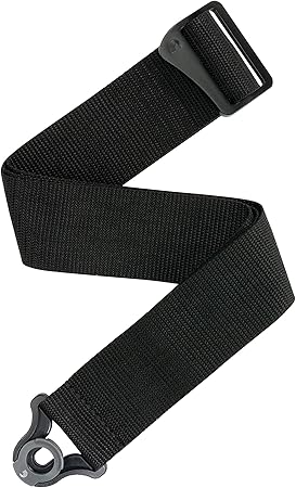Planet Waves D'Addario Auto Lock Guitar Strap - Acoustic & Electric Accessories - Easy to Use Locking Straps - Uses Existing Buttons - Polypro - Black