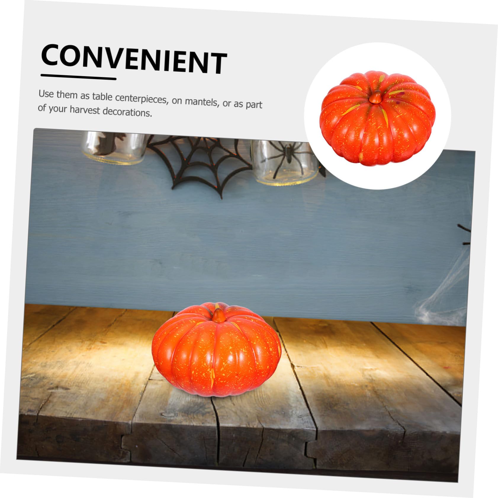 ERINGOGO Calabaza de Espuma de simulación decoración de la Mesa de Calabazas pequeñas Falsas Naranja