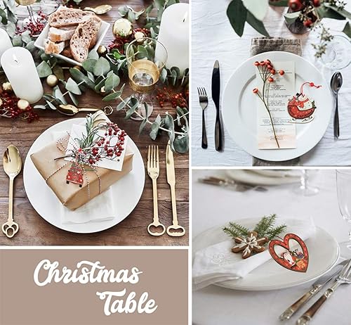 Miniatura 7 de 12 adornos de Navidad para árbol de madera, decoración de árbol de Navidad, manualidades colgantes de madera, temática de Papá Noel, muñeco de nieve