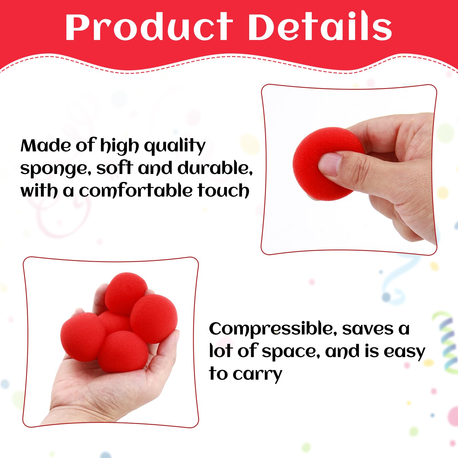 Tweozhui 20 Palla Spugna Rosse, Palline in Schiuma magiche, Diametro 4,5 cm, per Spettacoli di Magia, Palline di Schiuma Morbide ed Elastiche, Accessori Magici per Principianti Pallone di Spugna