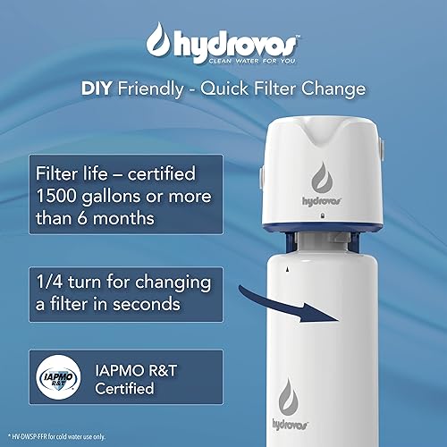 Miniatura 4 de Filtro de agua de repuesto para debajo del fregadero, certificado IAPMO que reduce PFOA, PFAS, microplásticos, plomo, quistes, productos