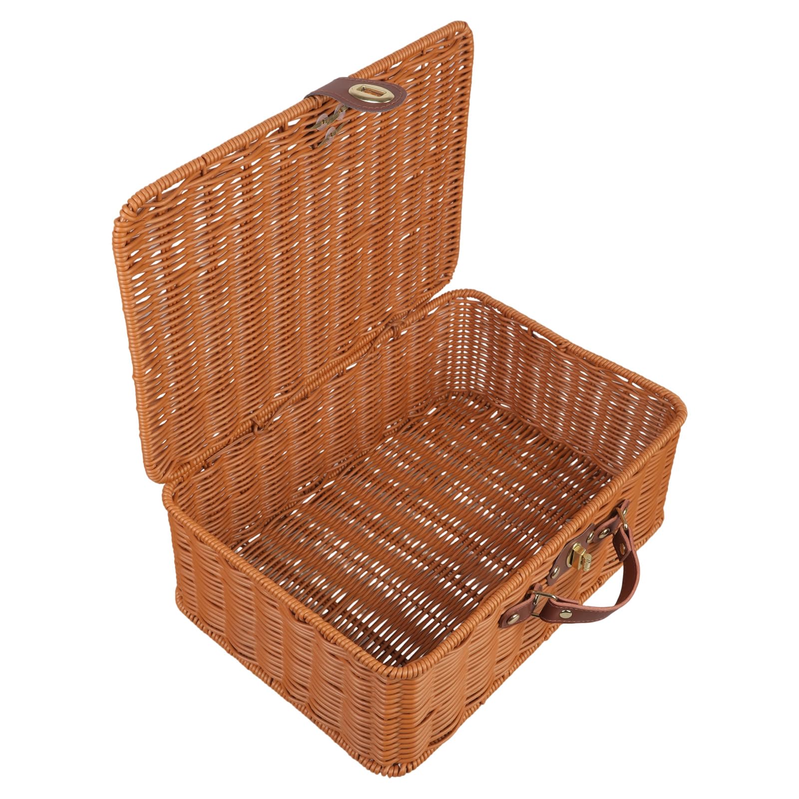 APGLSXY Interlaced Storage Basket Ventilated Plan for Food Towels Household Objects Transportable Carry Handle Permanent Building Thin Backpacking Storage Box