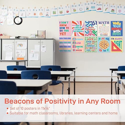 Miniatura 3 de Carteles de matemáticas S&O para escuela primaria, exhibiciones de aula de aritmética, impresiones espaciales de aprendizaje para matemáticas,