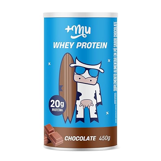 Whey Concentrado, Mais Mu, Sabor Chocolate, 20g de proteína - 450g